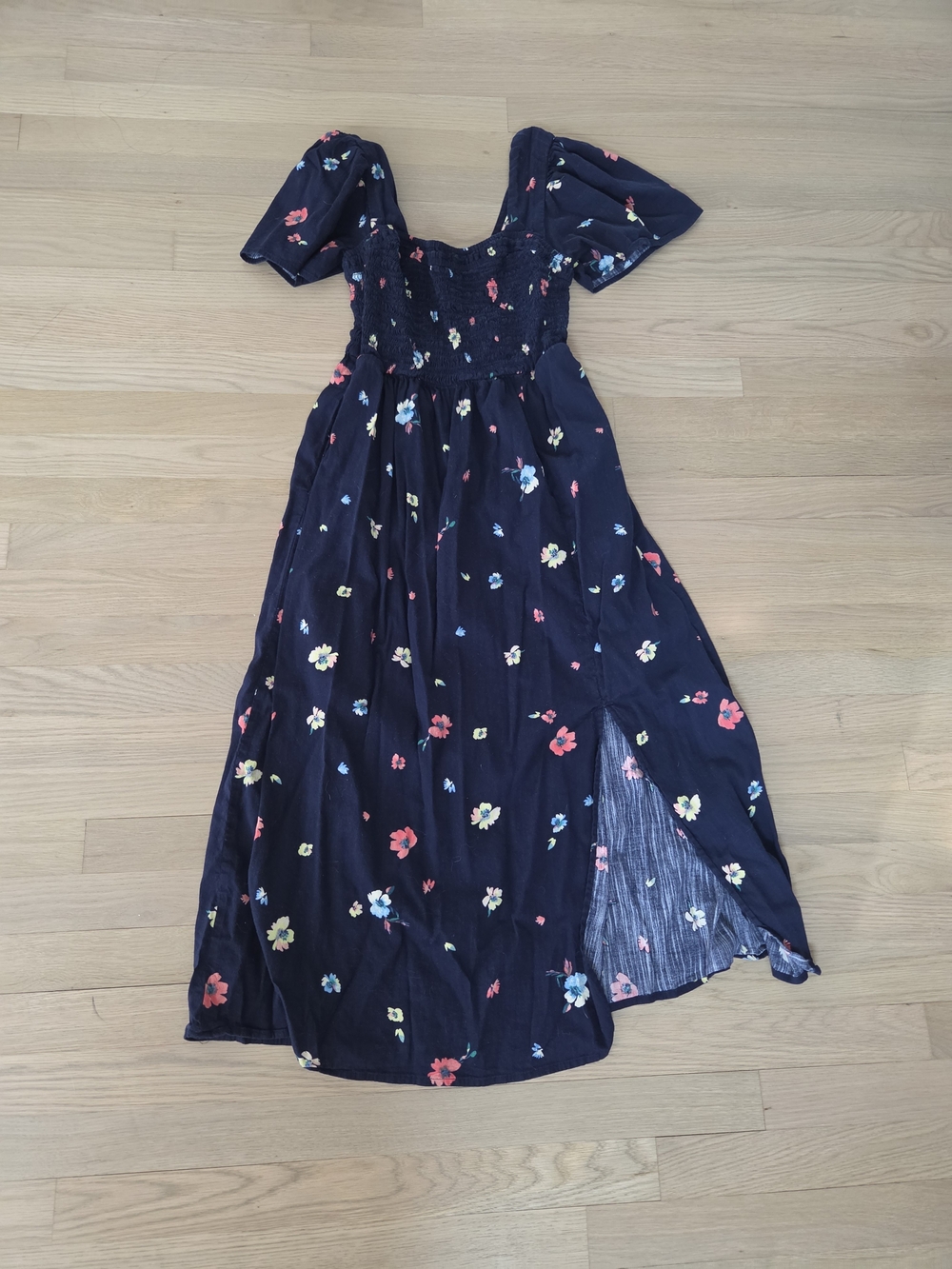 GAP Navy Blue Floral Midi Dress